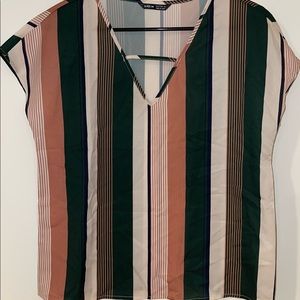 NWOT SHEIN short sleeved striped blouse